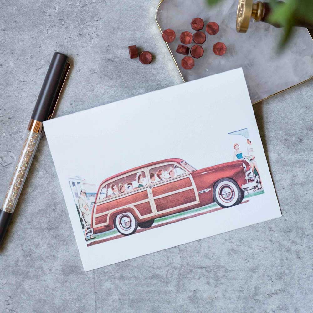 Vintage car everyday card