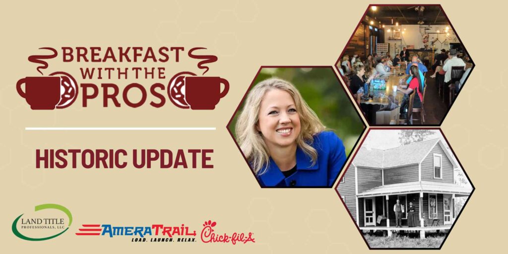 Graphic with Breakfast with the Pros logo and Melissa Wiley's photo