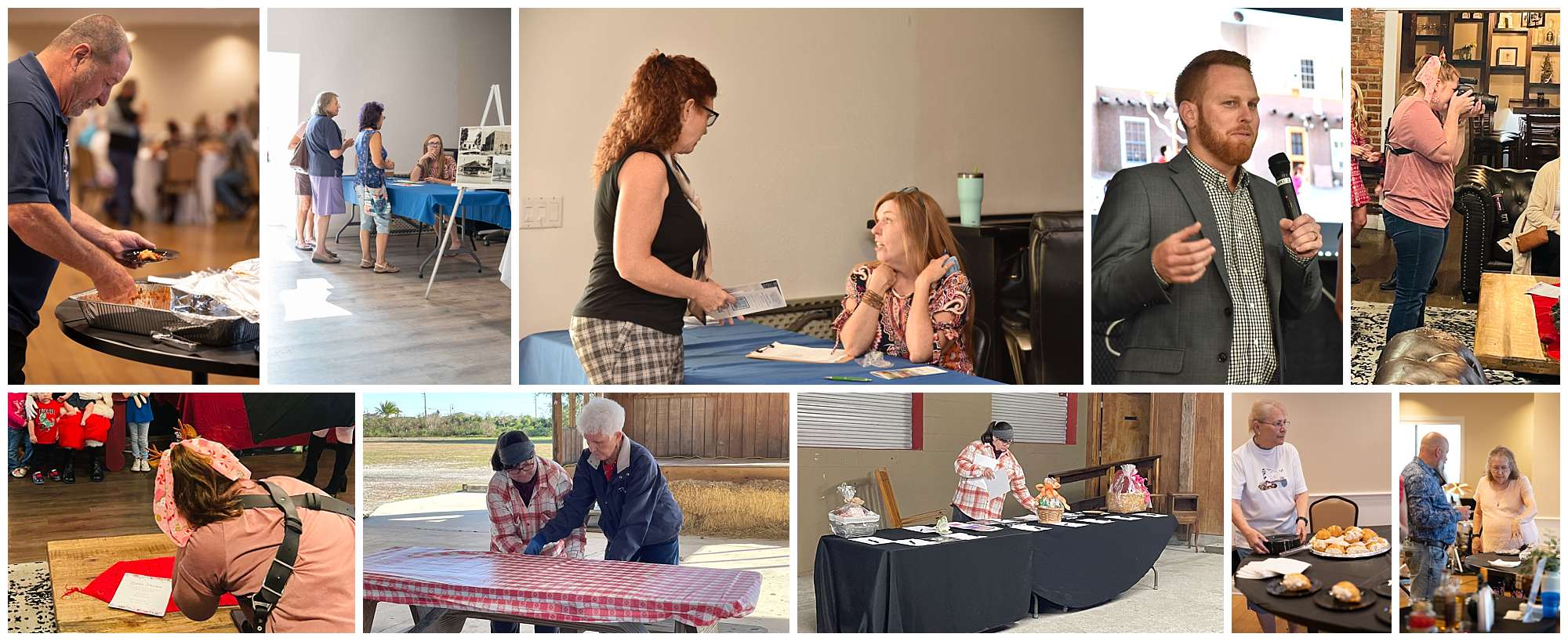 Collage of photos featuring St Cloud Main Street volunteers at different events